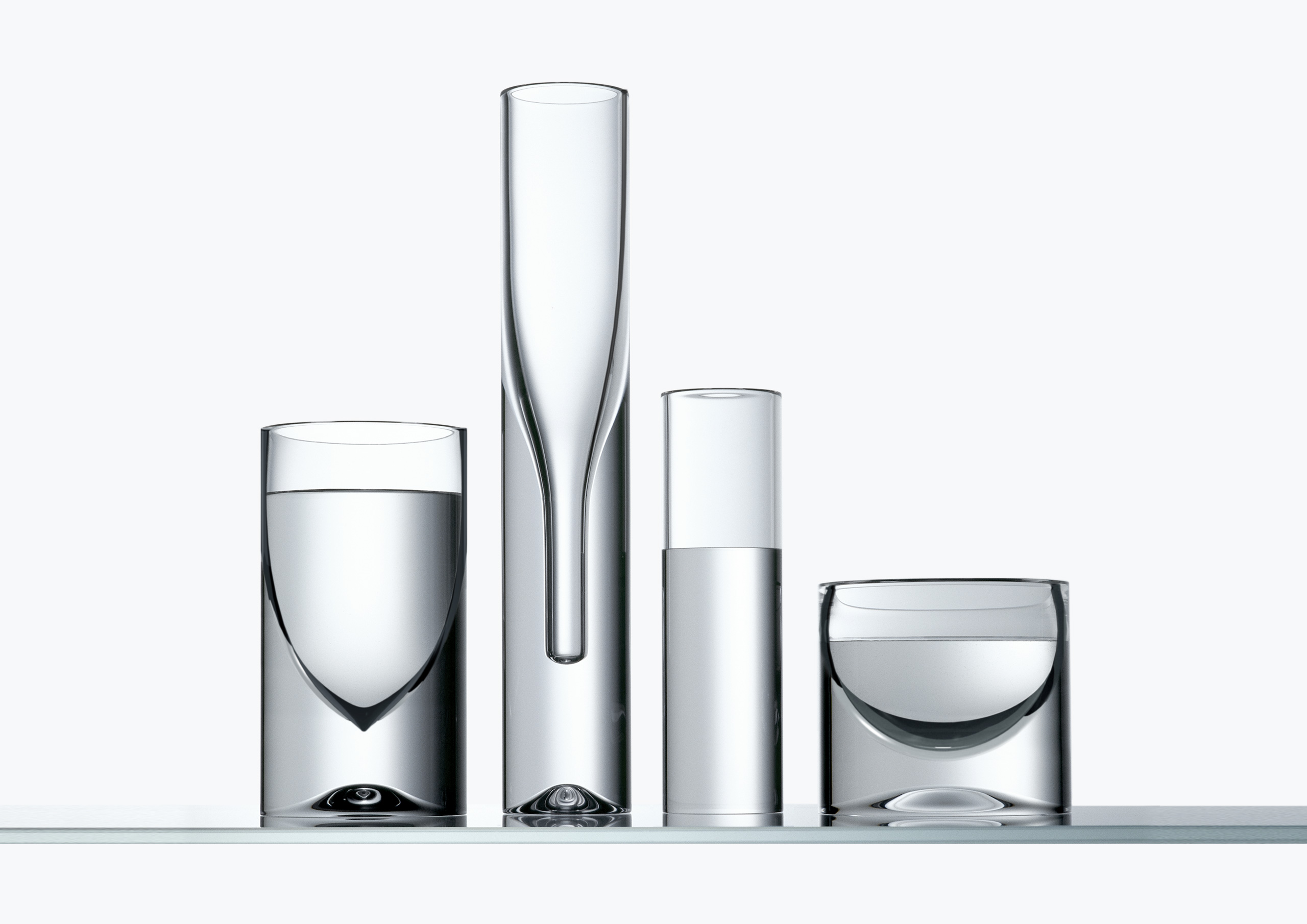 Inside-out Glassware | Wine Glass, Champagne Flute, Shot Glass and Rock Glass